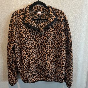 Teddy soft leopard pull over, size XXL